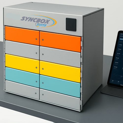 SyncBoxSuite smart tablet docking station deployed in airline operations